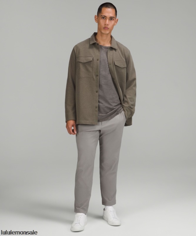 Lululemon Verkauf DELULU624 | Gridliner Fleece-overshirt Melierter Johannisbrotbraun